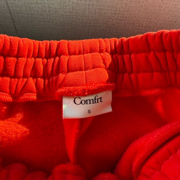 Adult Comfrt Cozy Red Sweatpants - Picture 3 of 4